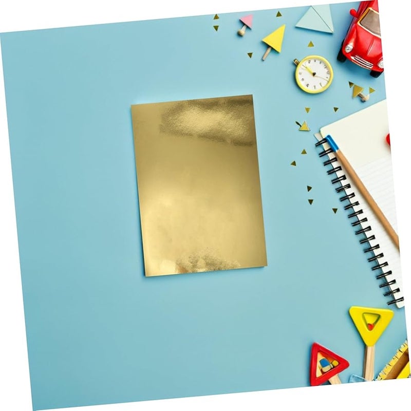 ورق مقوى ذهبي معدني 70 ورقة بتشطيب مرآتي للحرف اليدوية وتجميع القصاصات - Image 5