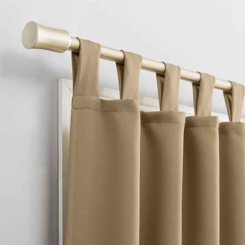 صن زيرو Sun Zero Easton Energy Saving Tab Tab Top Curtain Panel 40 "× 95" "Taupe - Image 2