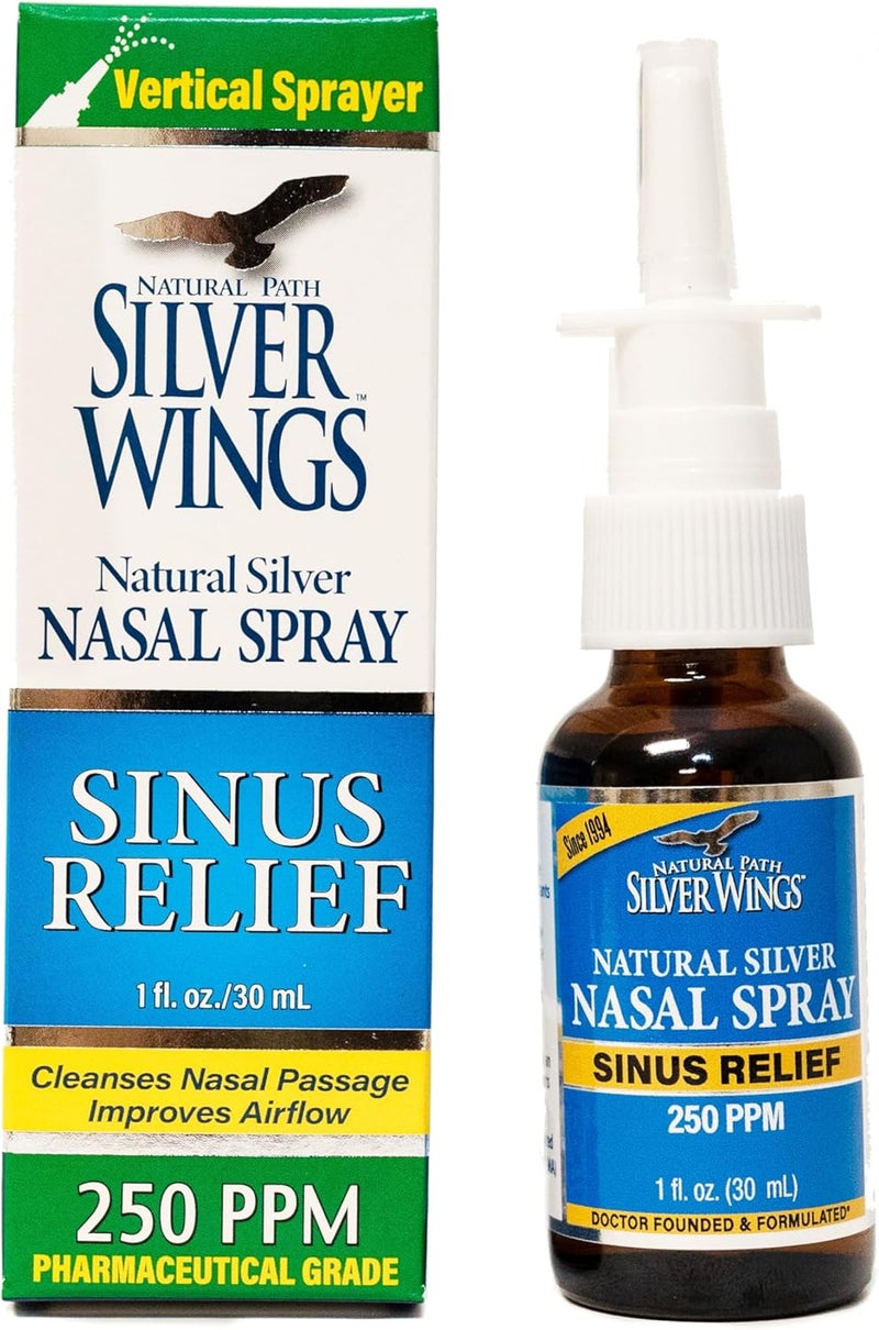 Natural Path Silver Wings Natural Path Silver Wings Sinus Relief Natural Silver Nasal Spray - 250ppm - 1oz 