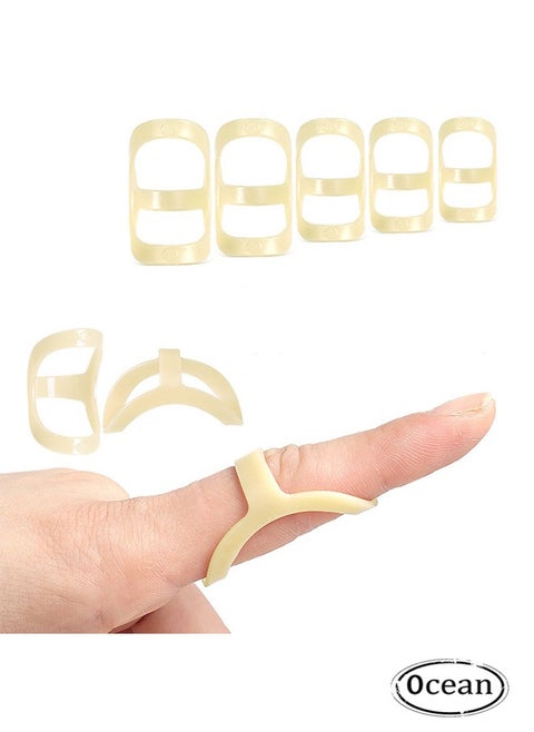Finger Splint, 5 Pieces Finger Support Brace Upgraded Finger Stabilizer Kit Trigger Finger Splints Fits for Thumb Middle Ring Index Pinky Finger Straightener Broken Straightening