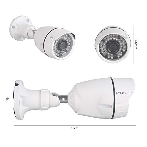 Eversecu 4 Channel Security Camera System 1080P Lite DVR and (4) 2.0MP 1080P Weatherproof Cameras Support Night Vison Weatherproof, Motion Alert, Smartphone, PC Easy Remote Access (NO HDD Included) - Image 3