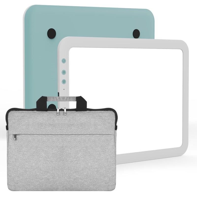 TOHETO A4 Rechargeable Led Super Bright Light Pad with Carry Bag for Cricut Weeding Vinyl Tool Portable Wireless 3500mAh Battery Light BoardBox for Tracing Diamond Painting Sketching Drawing
