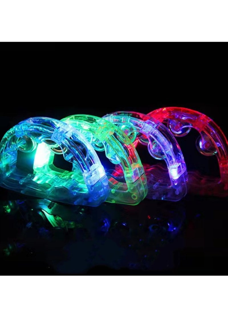 2 Pieces Glow in the Dark Karaoke Hand Bell Luminous Party Handbell Party Luminous Party for Men Women Kids Musical Toys Glowing Toy Ring - Image 4