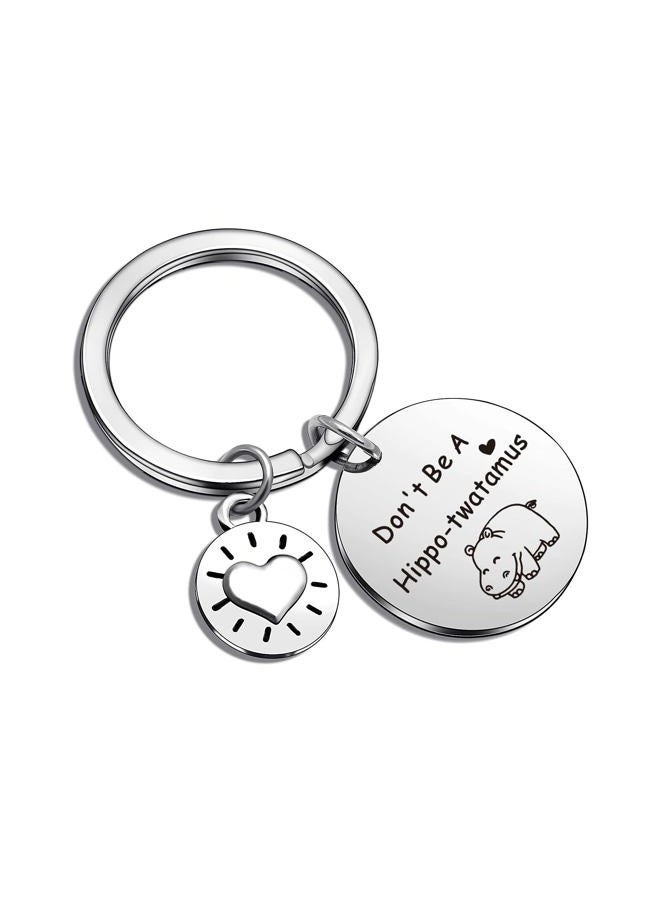 Nothers ASANHAO Hippo Lover Keychain Hippopotamus Jewelry Hippo Best Friend Jewelry Sister Gift, Hippopotamus Keychain, General - Image 1