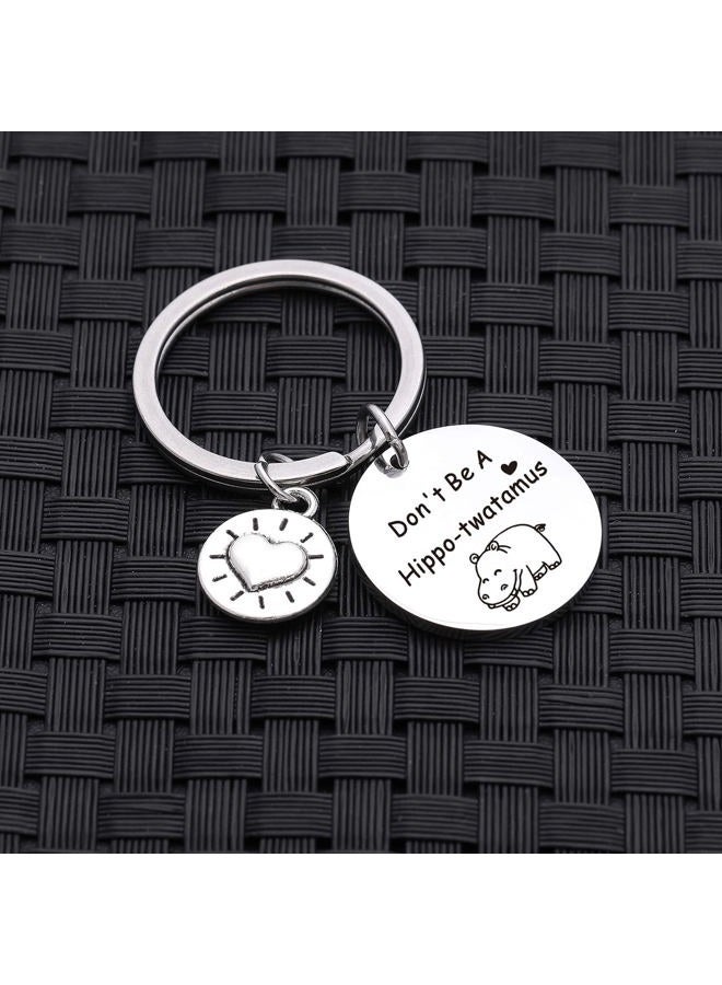 Nothers ASANHAO Hippo Lover Keychain Hippopotamus Jewelry Hippo Best Friend Jewelry Sister Gift, Hippopotamus Keychain, General - Image 3
