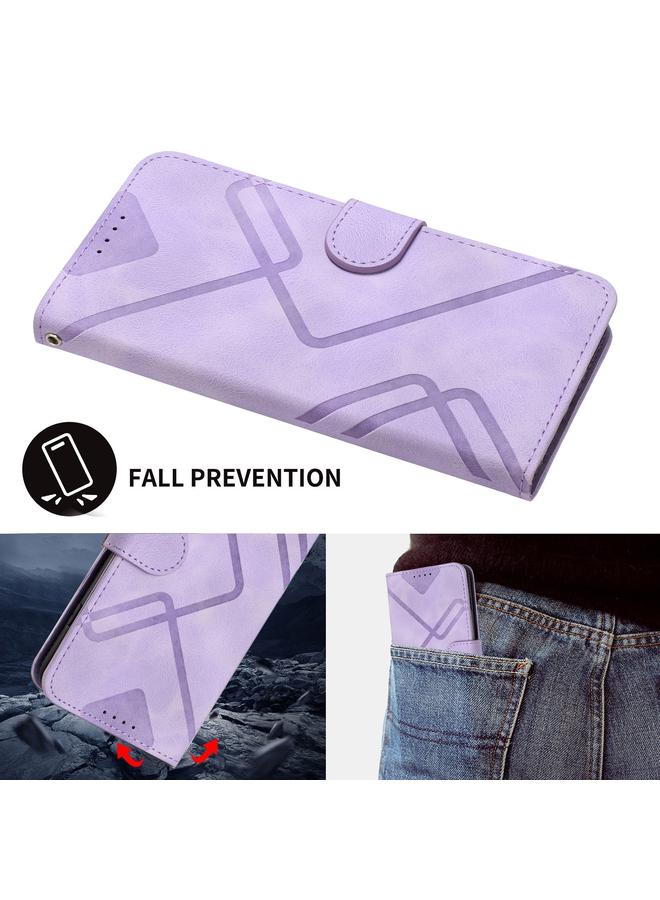 S-TOP Case For Infinix Hot 40 Line Pattern Skin Feel Leather Phone Case - Image 4