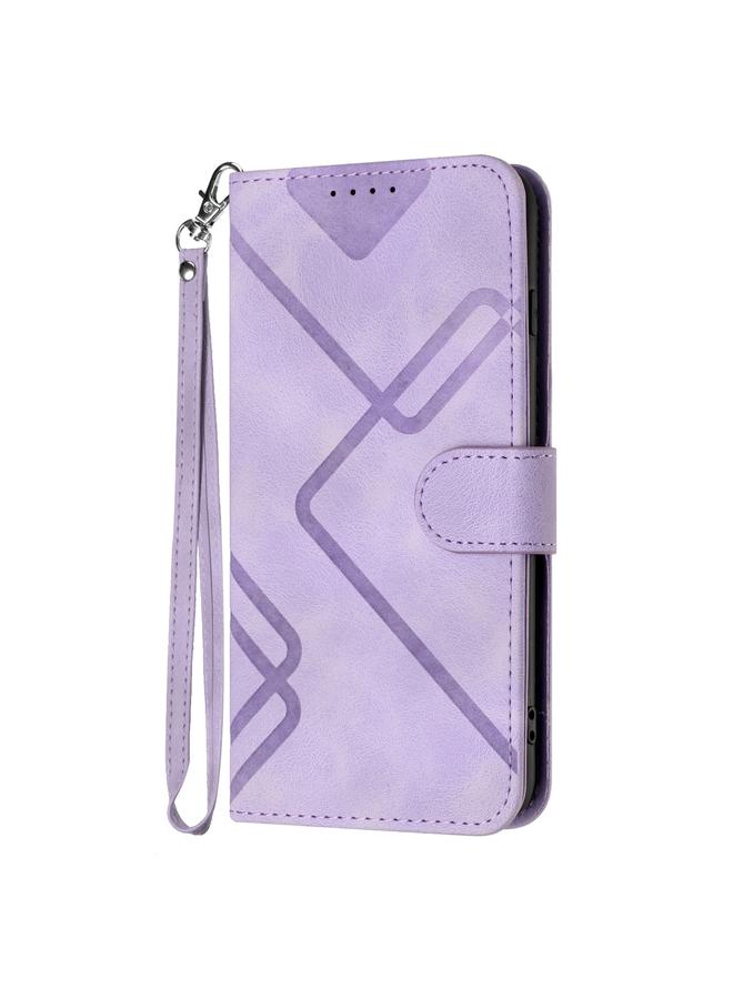 S-TOP Case For Infinix Hot 40 Line Pattern Skin Feel Leather Phone Case - Image 2