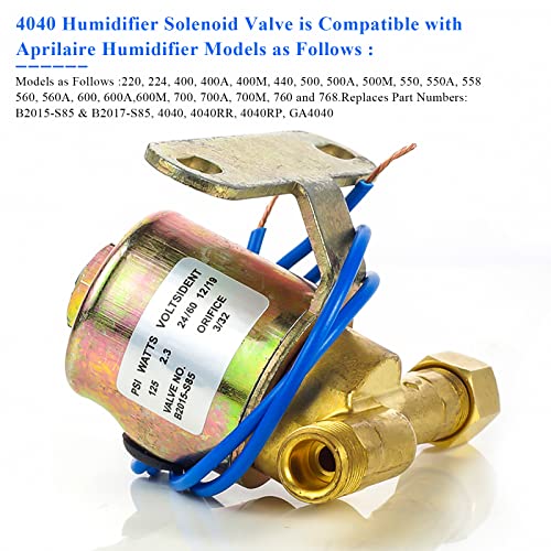 Pokin 4040 Humidifier Solenoid Valve, for Aprilaire Humidifier Accessories 400 500 600 700 220 224 Series Replacement Part, B2015-S85 B2017-S85 | 24V | 2.3W | 60Hz - Image 4