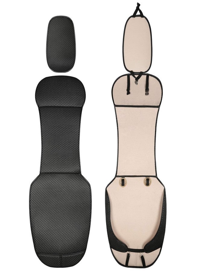 Auto Newer Summer Luxury Breathable Car Seat Cover Fit Four Seasons, Universal Front of Car Seat Cushions, Bottom Seat Covers of Full Wrapped Edge,Universal Fit for 95% Cars,SUV,Pickup(Black，1PCS) - Image 4
