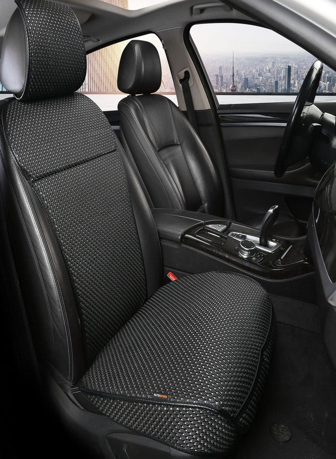 Auto Newer Summer Luxury Breathable Car Seat Cover Fit Four Seasons, Universal Front of Car Seat Cushions, Bottom Seat Covers of Full Wrapped Edge,Universal Fit for 95% Cars,SUV,Pickup(Black，1PCS) - Image 1