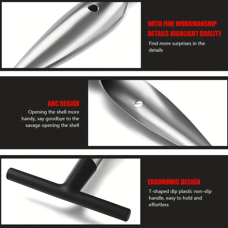 Black Outdoor Camping Manual Coconut Opener Stainless Steel Fruit Vegetable Tool Meat Extractor Shell Opener - Image 5