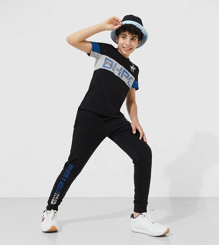 BEVERLY HILLS POLO CLUB  Logo Detailed Inter-Mix Short Sleeves T-Shirt for Men | Best Price UAE