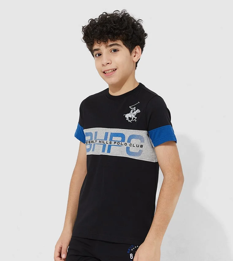 Logo Detailed Inter-Mix Short Sleeves T-Shirt