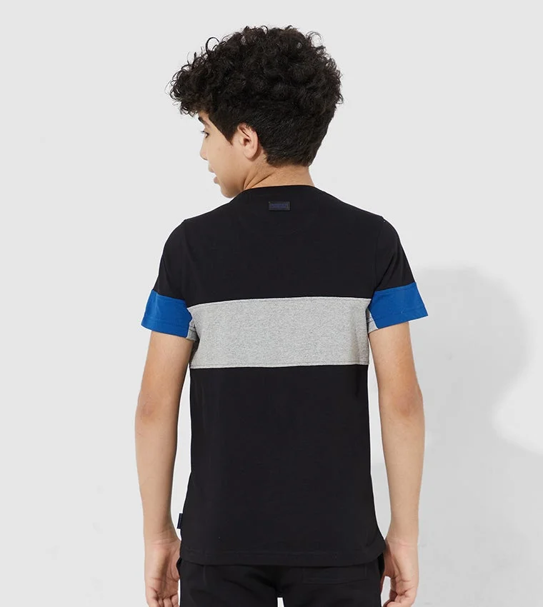 BEVERLY HILLS POLO CLUB  Logo Detailed Inter-Mix Short Sleeves T-Shirt for Men | Best Price UAE