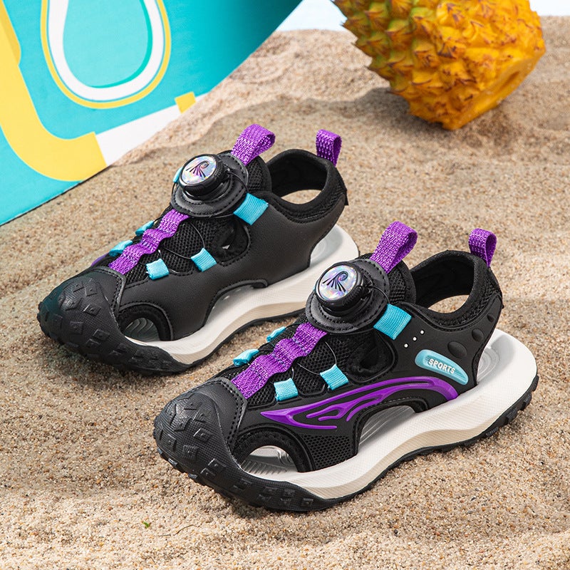 Children'S Baotou Sandals Boys Summer Beach Shoes Anti-Slip Soft Sole Medium And Large Children'S Sports Sandals - Image 1
