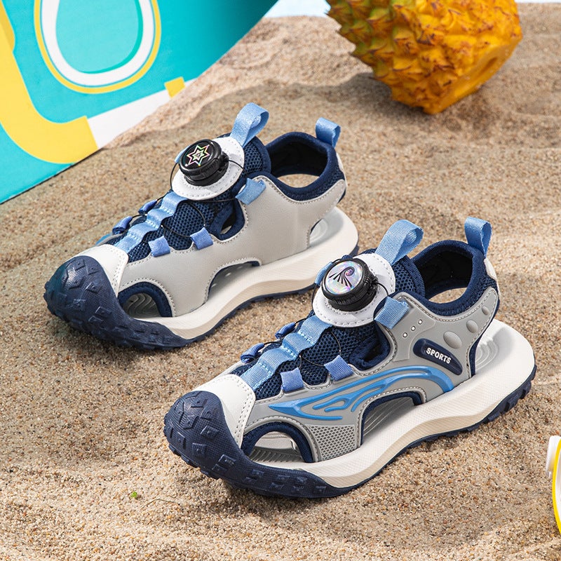 Children'S Baotou Sandals Boys Summer Beach Shoes Anti-Slip Soft Sole Medium And Large Children'S Sports Sandals - Image 4