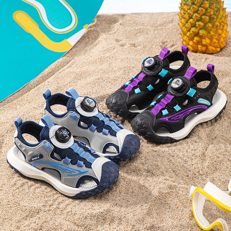 Children'S Baotou Sandals Boys Summer Beach Shoes Anti-Slip Soft Sole Medium And Large Children'S Sports Sandals - Image 2