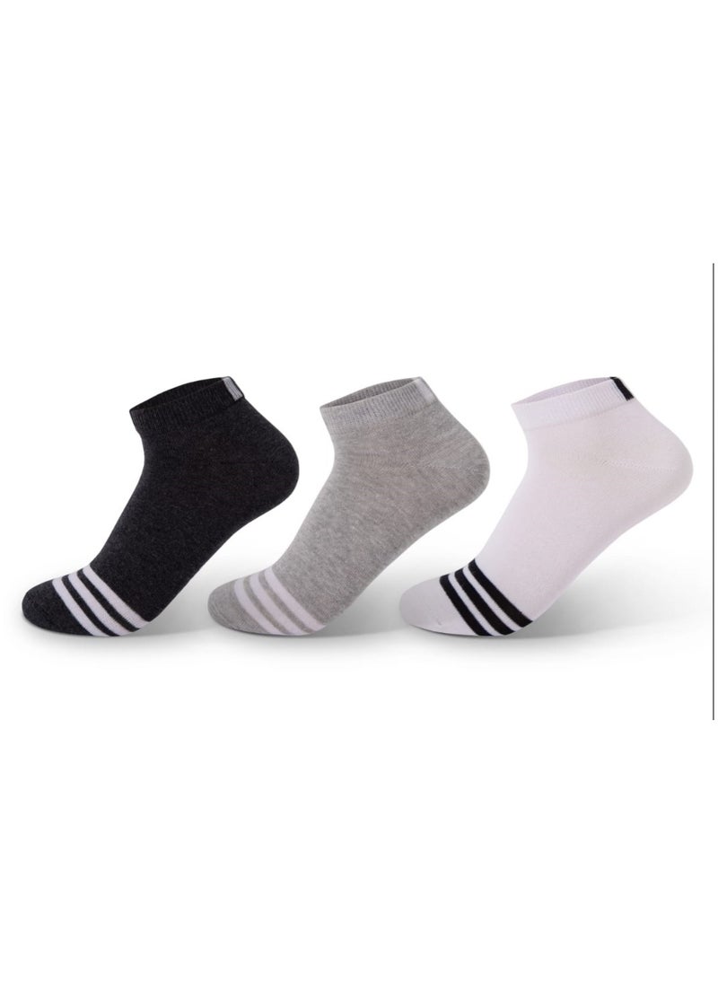 Solo - Men Ankle Designed Socks Pack of 3 - Image 1