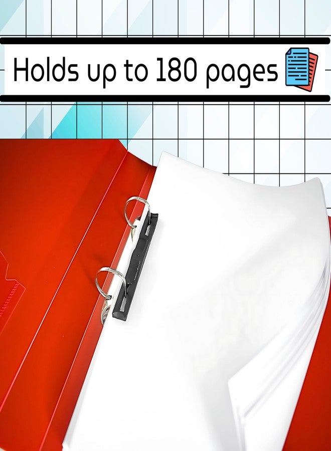 LC Staprico 2D Ring Binder File with Pocket | 180 PagWorking Professionals, Home | Fits A/4 & Letter-Size Papers (2) - Image 3
