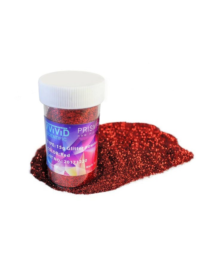 VViViD Prisma65 Red Metallic Glitter Powder 15g Jar 1 Unit Red vvprismaglitterred_1 - Image 1