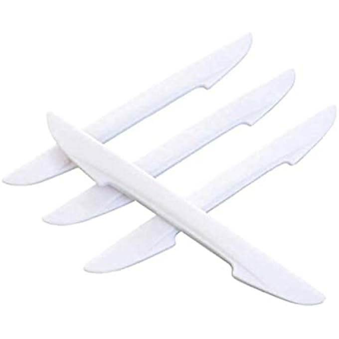 ريحني 4PcsSet واقي باب السيارة، واقيات حماية الحافة الجانبية، ملصقات بيضاء - Image 1