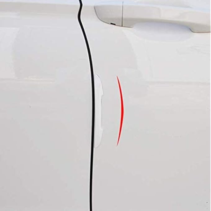 ريحني 4PcsSet واقي باب السيارة، واقيات حماية الحافة الجانبية، ملصقات بيضاء - Image 5