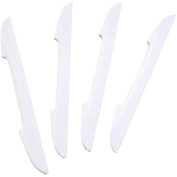 ريحني 4PcsSet واقي باب السيارة، واقيات حماية الحافة الجانبية، ملصقات بيضاء - Image 2