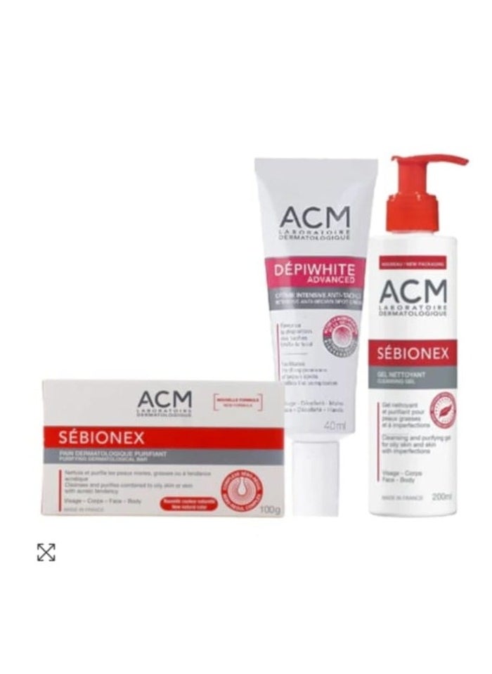 ACM ACM Set 2 Cleansing Gel Soaps with 1 Free Moisturizer 