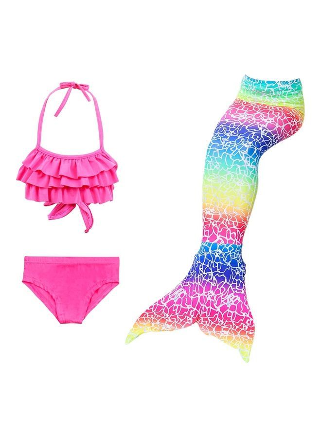 Loquat 3-Piece Mermaid Tail Swimming Costume Set 130cm - Image 2