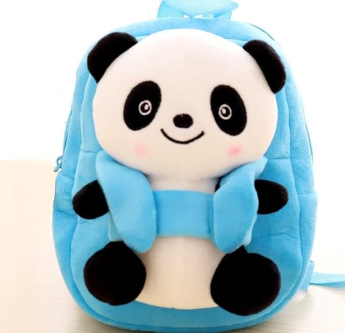 Frantic Kids Soft Animal Cartoon Travelling School Bag Soft Plush Backpacks Boys Girls Baby for 2 to 5 Years Baby/Boys/Girls Nursery(Sky Big Panda) - Image 3