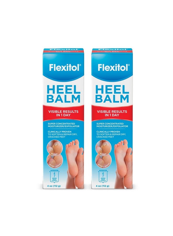 Flexitol Heel Balm, Rich Moisturizing & Exfoliating Foot Cream, 4 Oz Tube (Pack of 2) - Image 1
