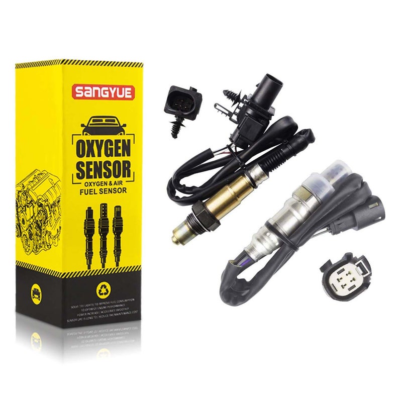 Sangyue 2PCS Oxygen O2 Sensor 1 2 for Ford Focus 20L 2012 2013 2014 2015 2016 2017 2018 Upstream Downstream
