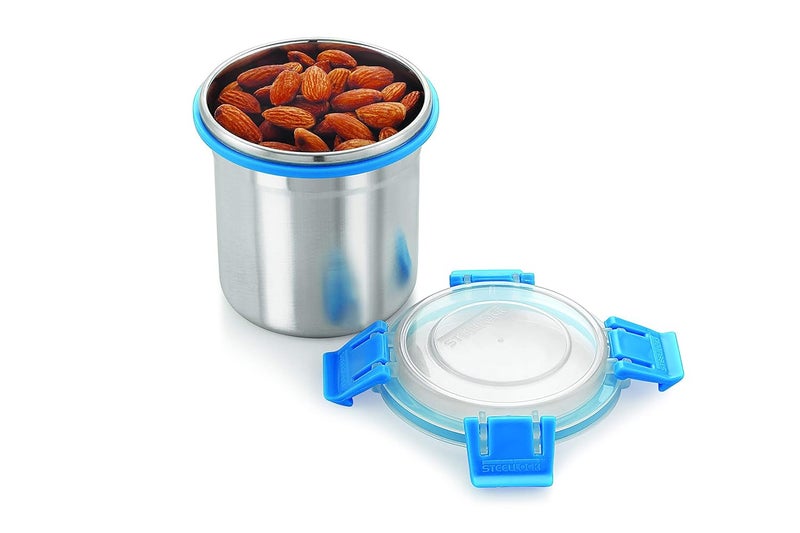 Steellock Airtight Leak Proof Stainless Steel Container 450 ml Each Set of 2 Blue - Image 4