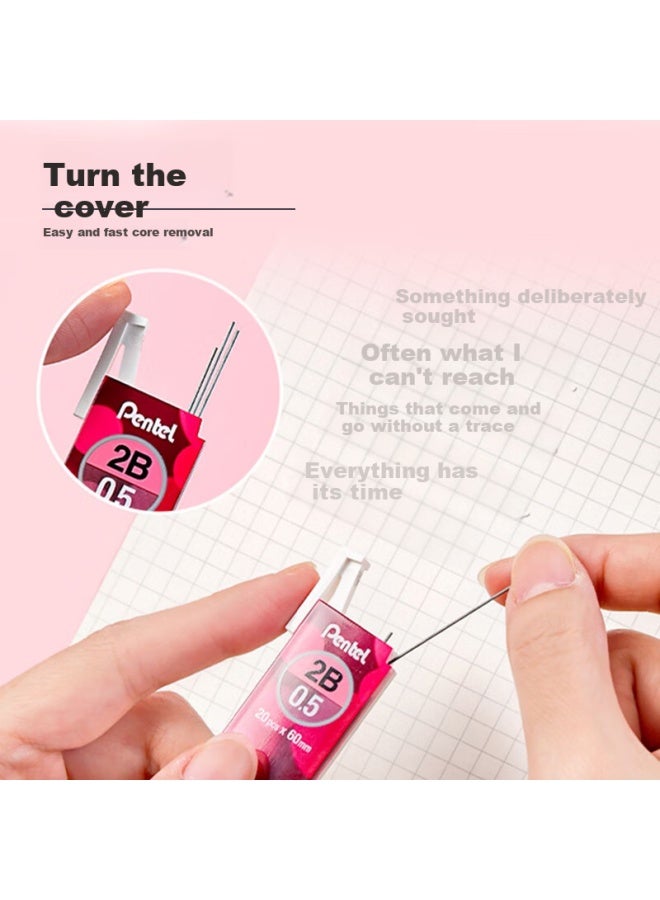 Pentel 0.5Mm Automatic Pencil Lead, Break-Resistant Lead Refills For Students Exam Use, C235 2B/2 Tubes (40 Pieces Total) - Image 5