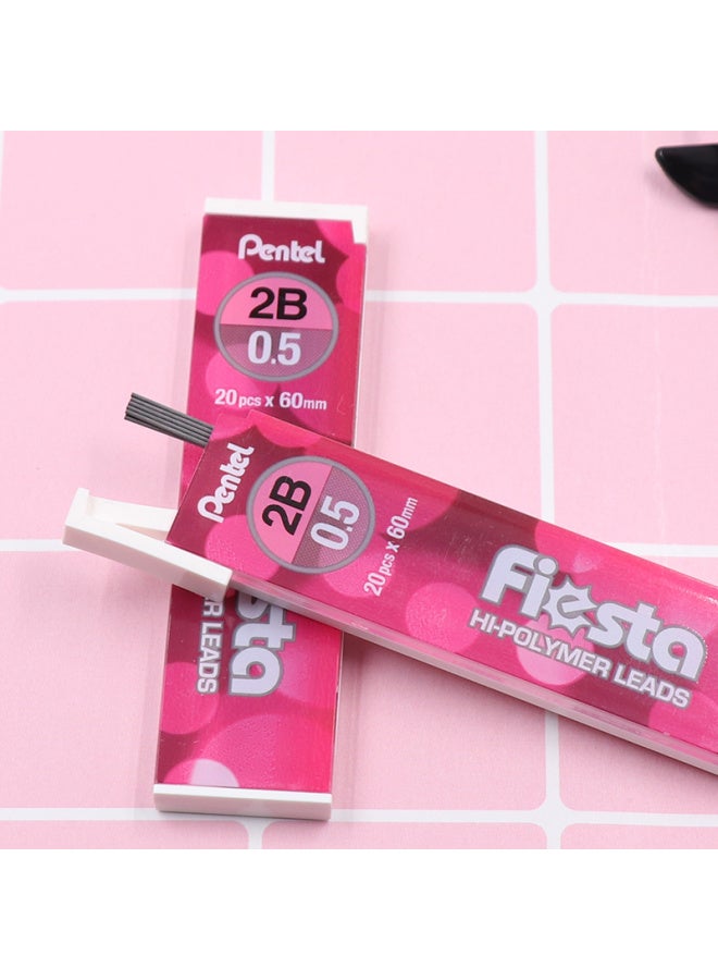 Pentel 0.5Mm Automatic Pencil Lead, Break-Resistant Lead Refills For Students Exam Use, C235 2B/2 Tubes (40 Pieces Total) - Image 1