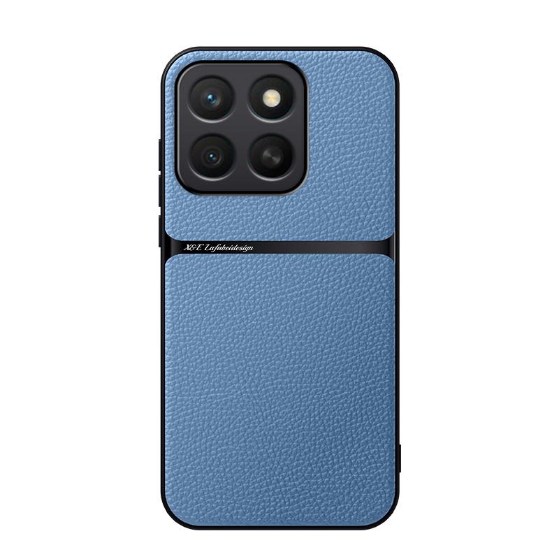 HuHa Protective Cover For Honor X8c 4G Litchi Leather Magnetic Full Coverage Shockproof Phone Case(Blue) - Image 1