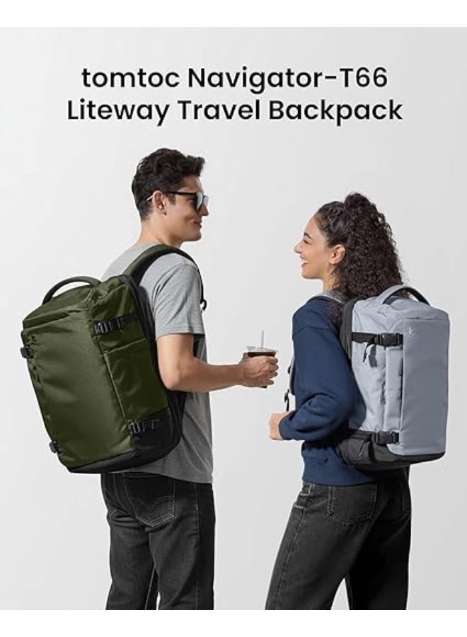 Tomtoc Navigator-T66 Liteway 28L Travel Backpack – TSA-Friendly Carry-On Laptop Backpack Fits 16 Inch, Clamshell Business Weekender Bag with YKK Zippers, Lightweight Water-Resistant Rucksack - Image 2