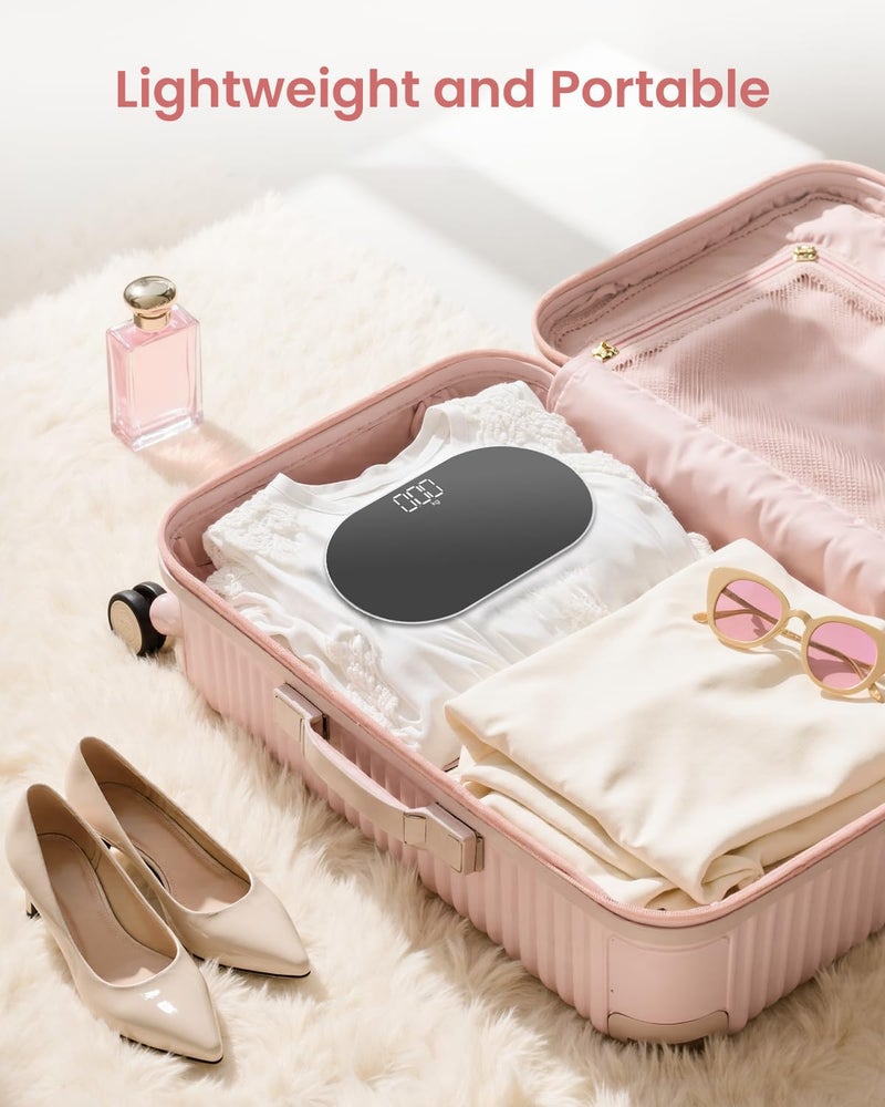 AccLoo Travel Scale Body Weight, Portable Digital Mirror Scale, Rechargeable Mini Electronic Weight Scale with USB Charging Cable - Image 2