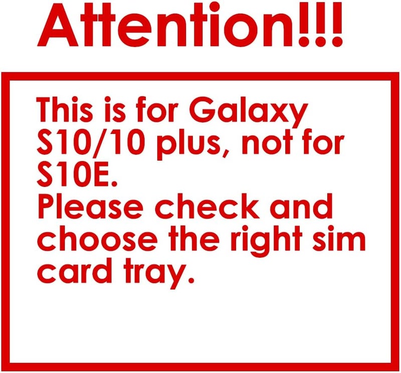 Perzework حامل فتحة بطاقة SIM بديل لجهاز سامسونج جالاكسي S10 و S10 + بلس (أبيض / فضي حلقة مطاطية مقاومة للماء ودبوس إخراج (نسخة بطاقة SIM واحدة)) - Image 4