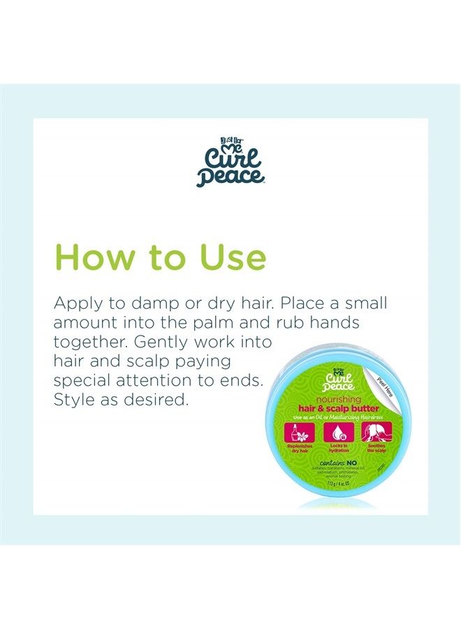 Just for Me Curl Peace Nourishing Hair & Scalp Butter - Hydrates & Soothes, Contains Grapeseed Oil, Shea Butter, Castor Oil, Prevents Breakage, Increases Softness, No Animal Testing, 4 oz - Image 3