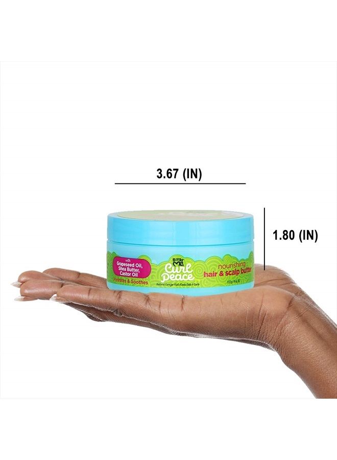 Just for Me Curl Peace Nourishing Hair & Scalp Butter - Hydrates & Soothes, Contains Grapeseed Oil, Shea Butter, Castor Oil, Prevents Breakage, Increases Softness, No Animal Testing, 4 oz - Image 4