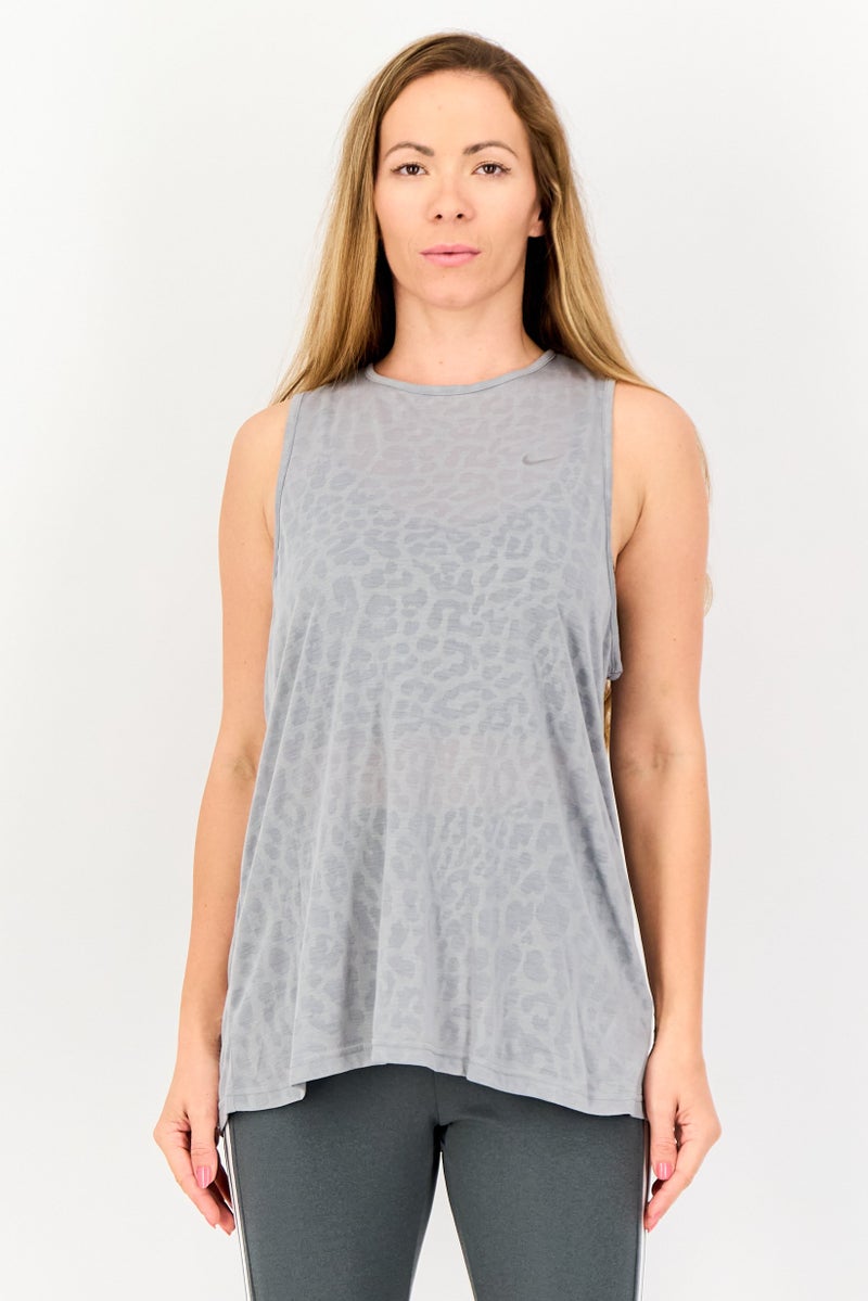 Nike Women Dri Fit Sleeveless Training Top, Grey - Image 1