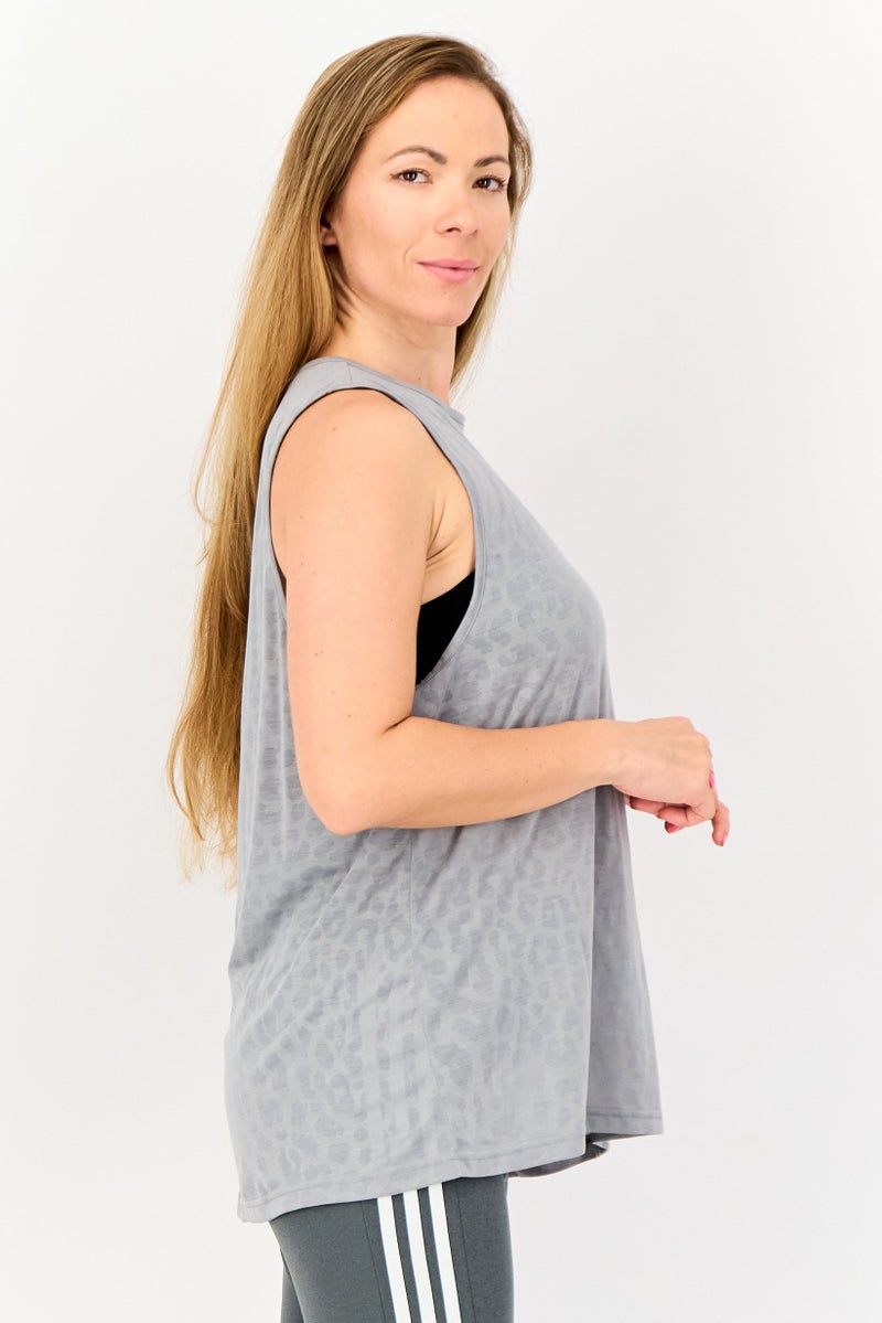 Nike Women Dri Fit Sleeveless Training Top, Grey - Image 2