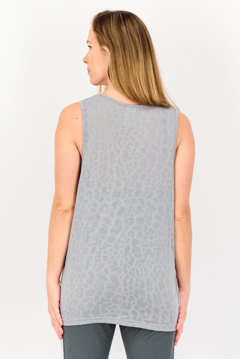 Nike Women Dri Fit Sleeveless Training Top, Grey - Image 4