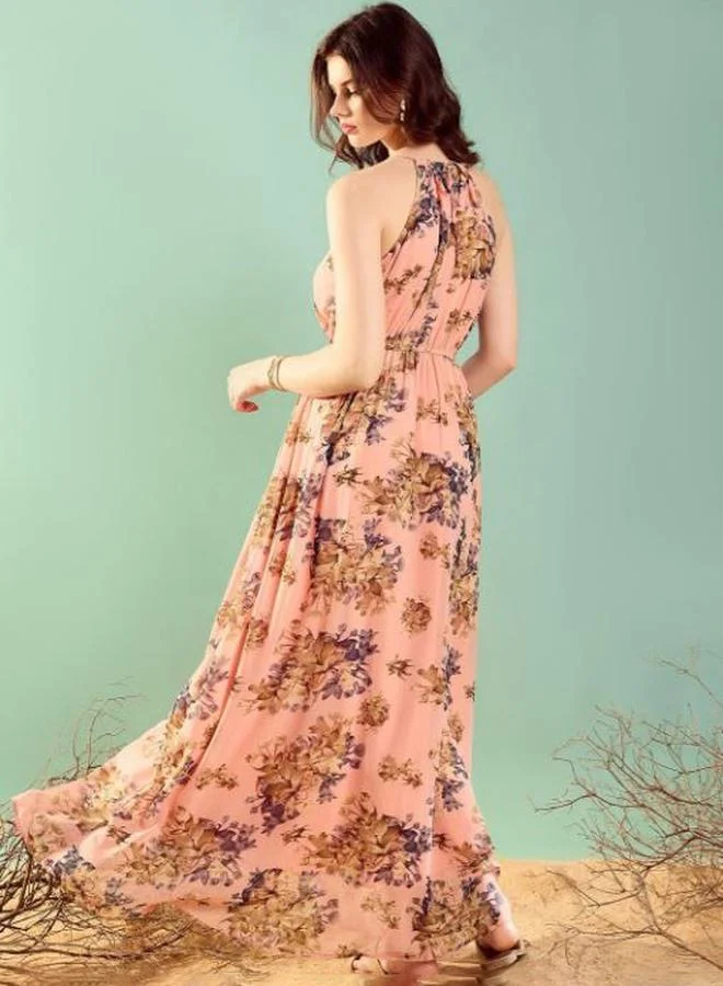 Kassually Floral Halter Maxi Dress
