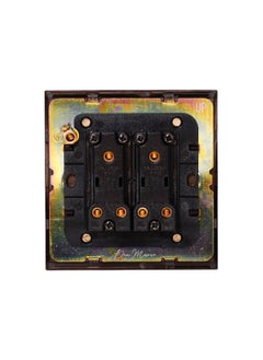 Donmarco 2 Gang 2 Way Switch – Rocker Button – Stainless Steel Panel, Modern & Durable, Fire-Resistant Electric Switch, 15-Year Warranty, Wall Switch for Home and Office (Dark Antique Brass)  - Image 4
