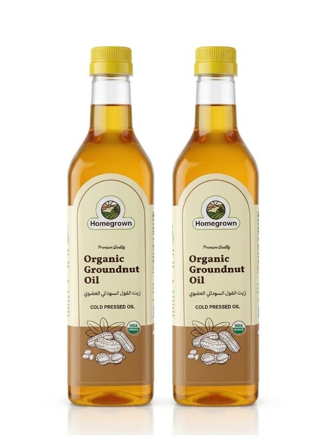 Homegrown HG Organic Groundnut Oil ( Pack of 2 ) - Image 1