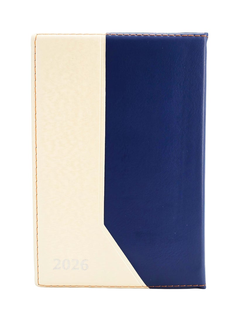 أجندة إميرالد ديو 2026، مخطط يومي مقاس A5 بغلاف بلاستيكي أنيق - الأزرق الداكن - Image 1