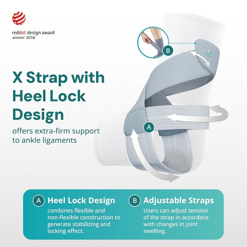 Oppo Adjustable Deluxe Ankle Stabilizer Strap with Extra-firm Support for Women & Men Large (2302-L) - Image 2