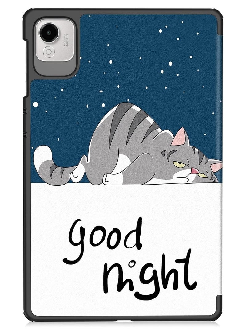 VKL Leather Case Compatible with Honor Pad X9a 11.5 Inch 2025 Released, Lightweight Hard Shell Folio Slim Protective Cover with Multi-Angle Stand Cover with Auto Wake/Sleep (Cat) - Image 3